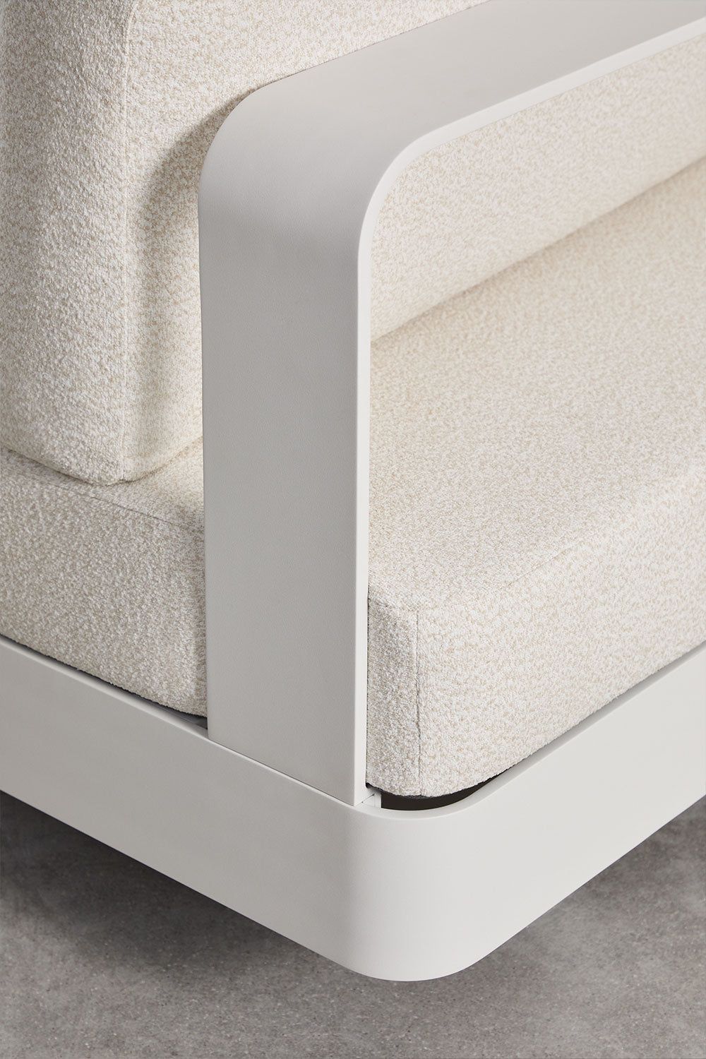 Lauko modulinė sofa AKULO, Bouclé natūralios spalvos