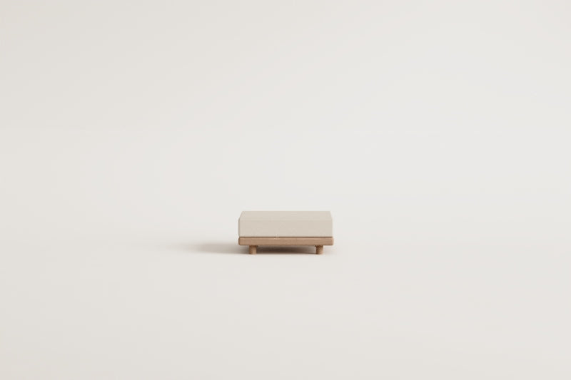 Outdoor pouf KORKO, acacia, 100x80 cm
