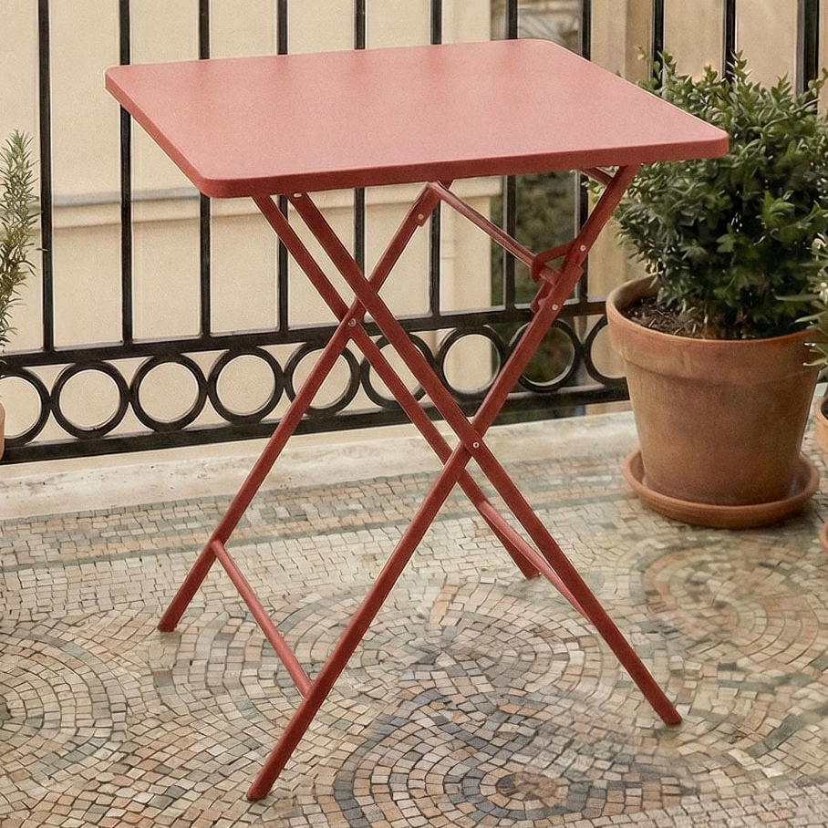 Outdoor table TAMARIT, foldable, terracotta