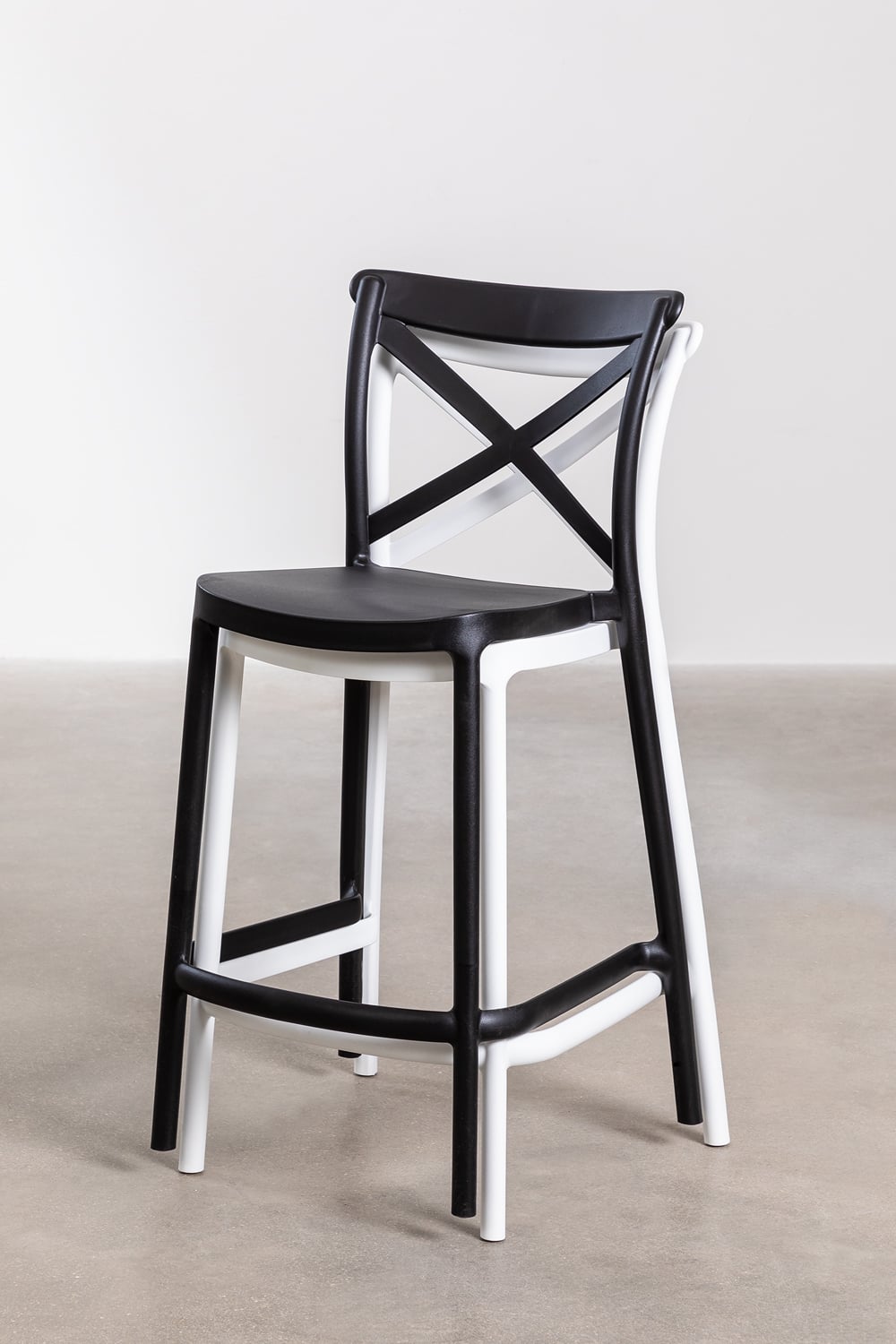 Bar stool FERRO, white, 65 cm