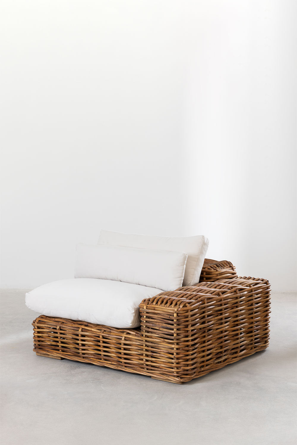 Corner module ROTINO, right, rattan