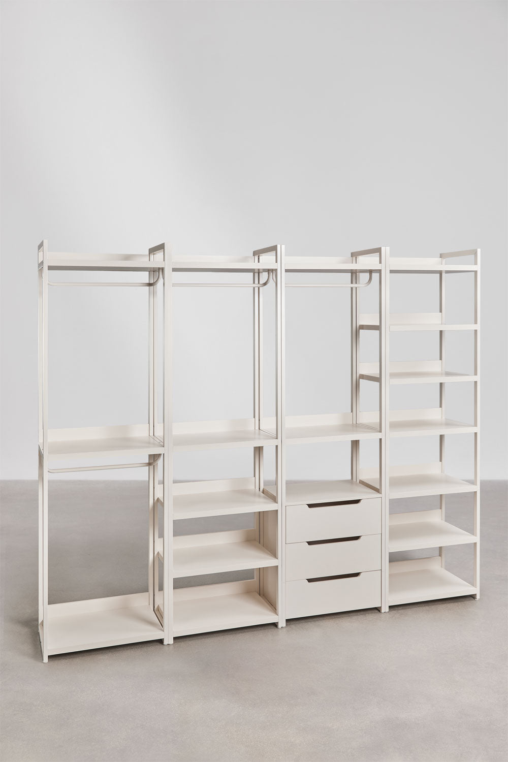 Modulinė atvira spinta CENEUNO 4 dalių, metalas