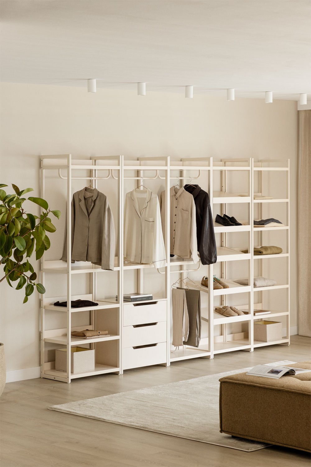 Modulinė atvira spinta CENEUNO 5 dalių, metalas