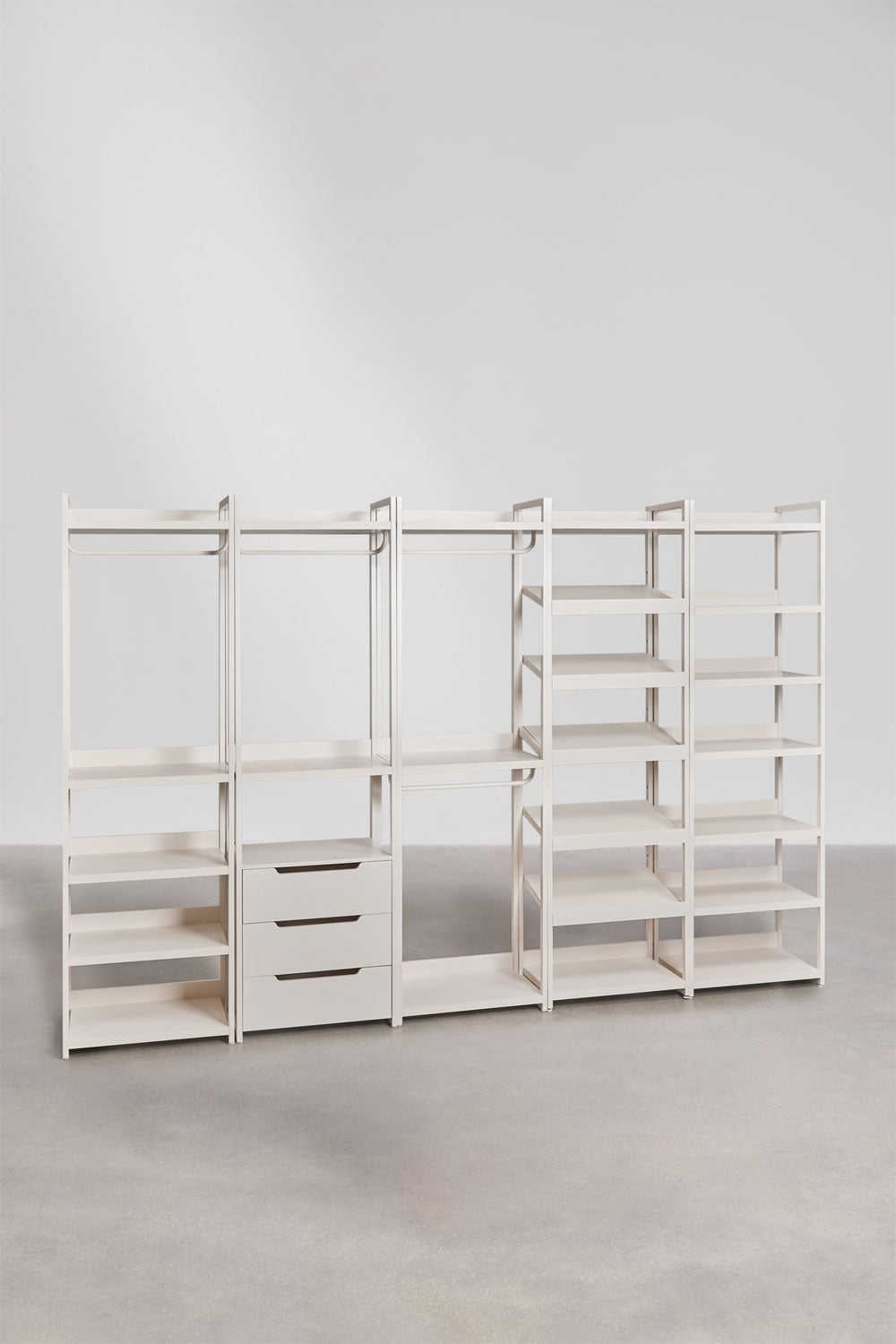 Modulinė atvira spinta CENEUNO 5 dalių, metalas