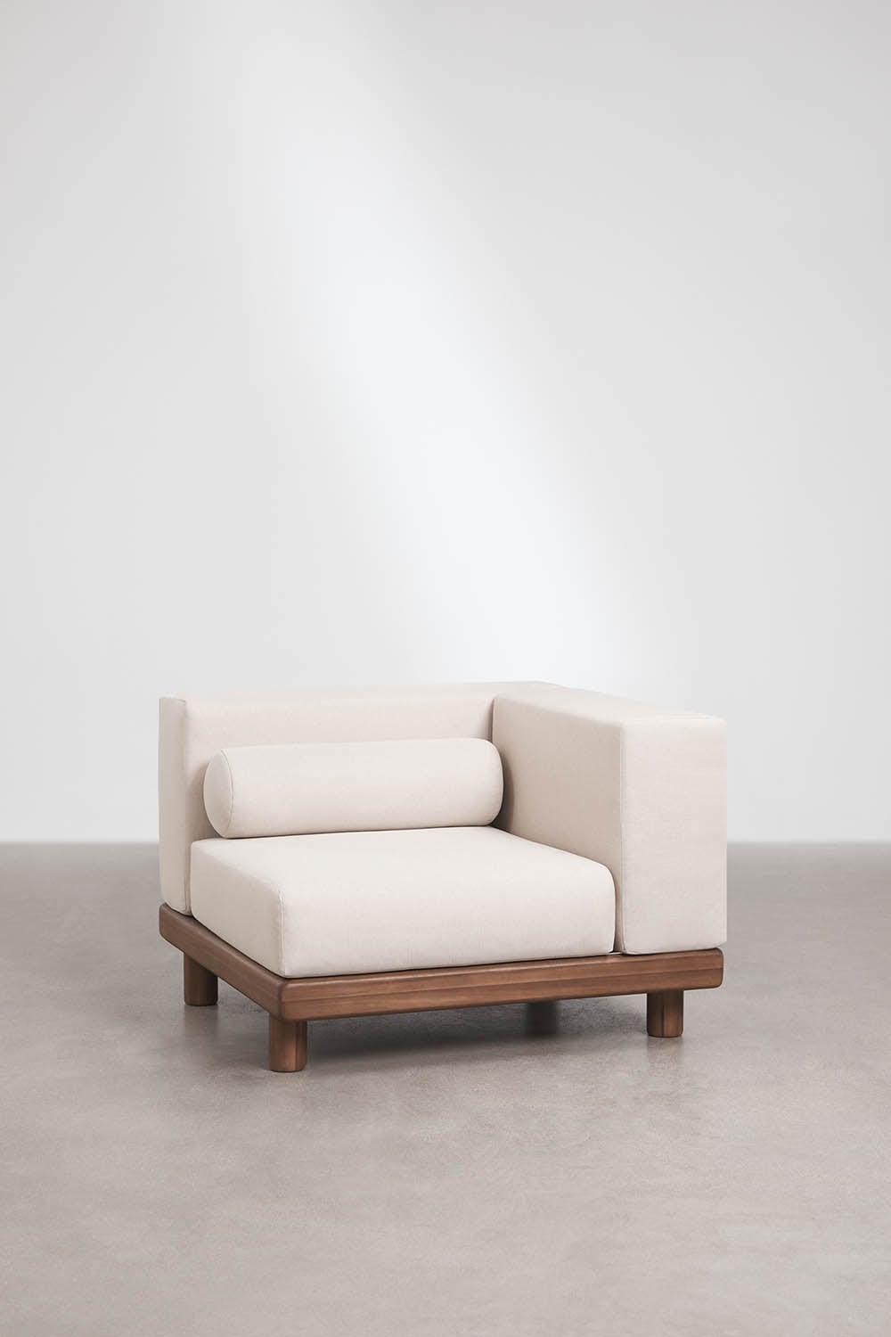 Modulinė lauko sofa KORKO, 4 dalys su staliuku, akacija