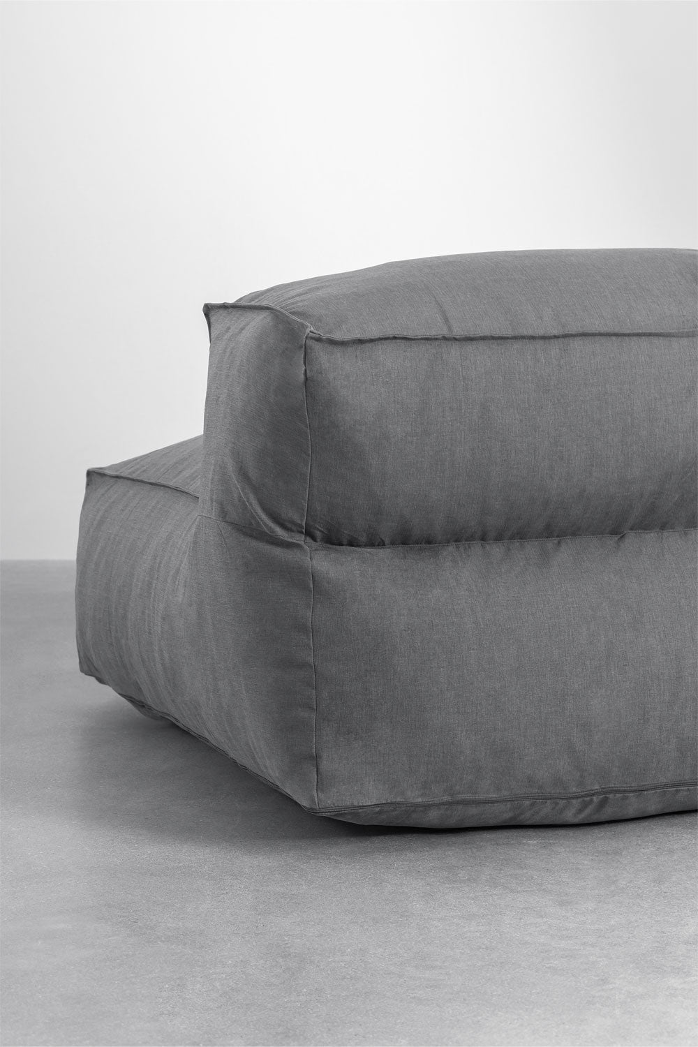 Modular outdoor sofa VELVA, 2-piece with chaise lounge, granite grey