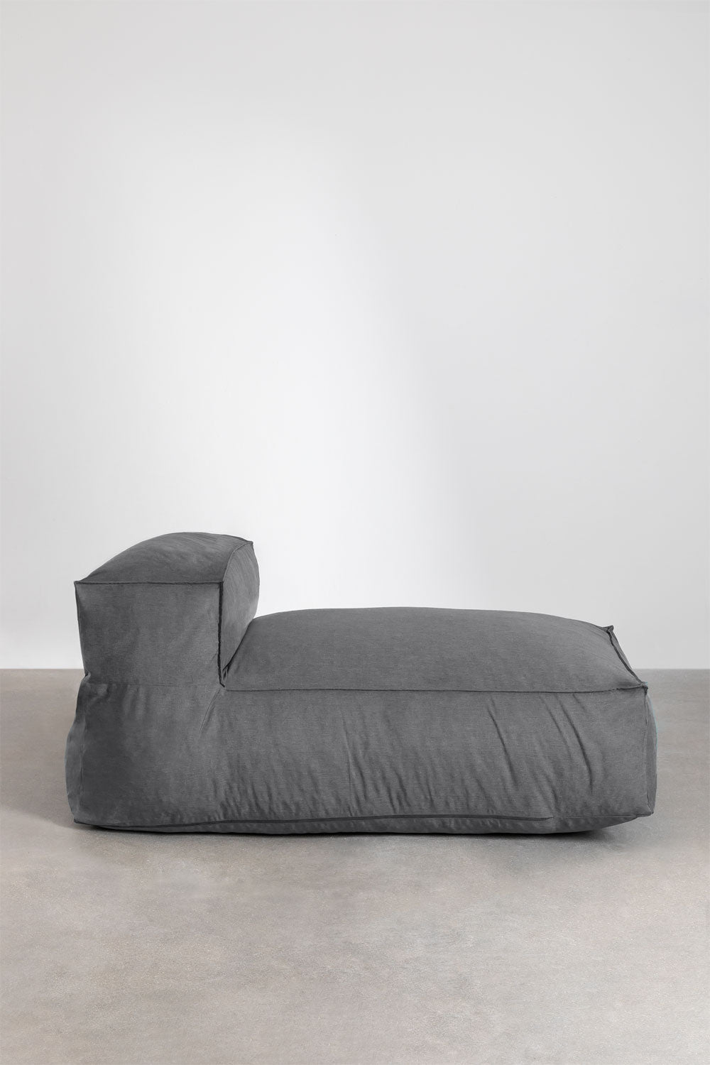 Modulinė lauko sofa VELVA su šezlongu ir pufu, granito pilka