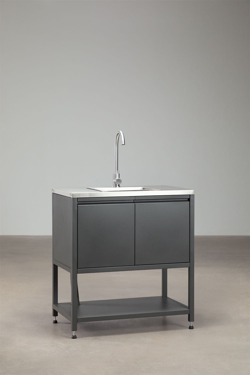 Outdoor kitchen CULINARA, three-piece, graphite grey