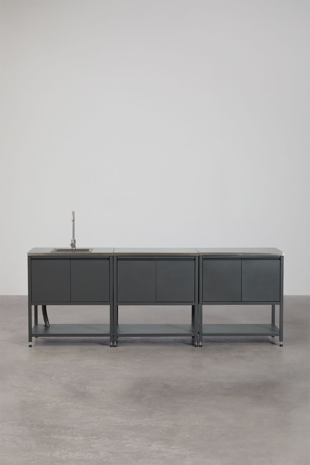 Outdoor kitchen CULINARA, three-piece, graphite grey