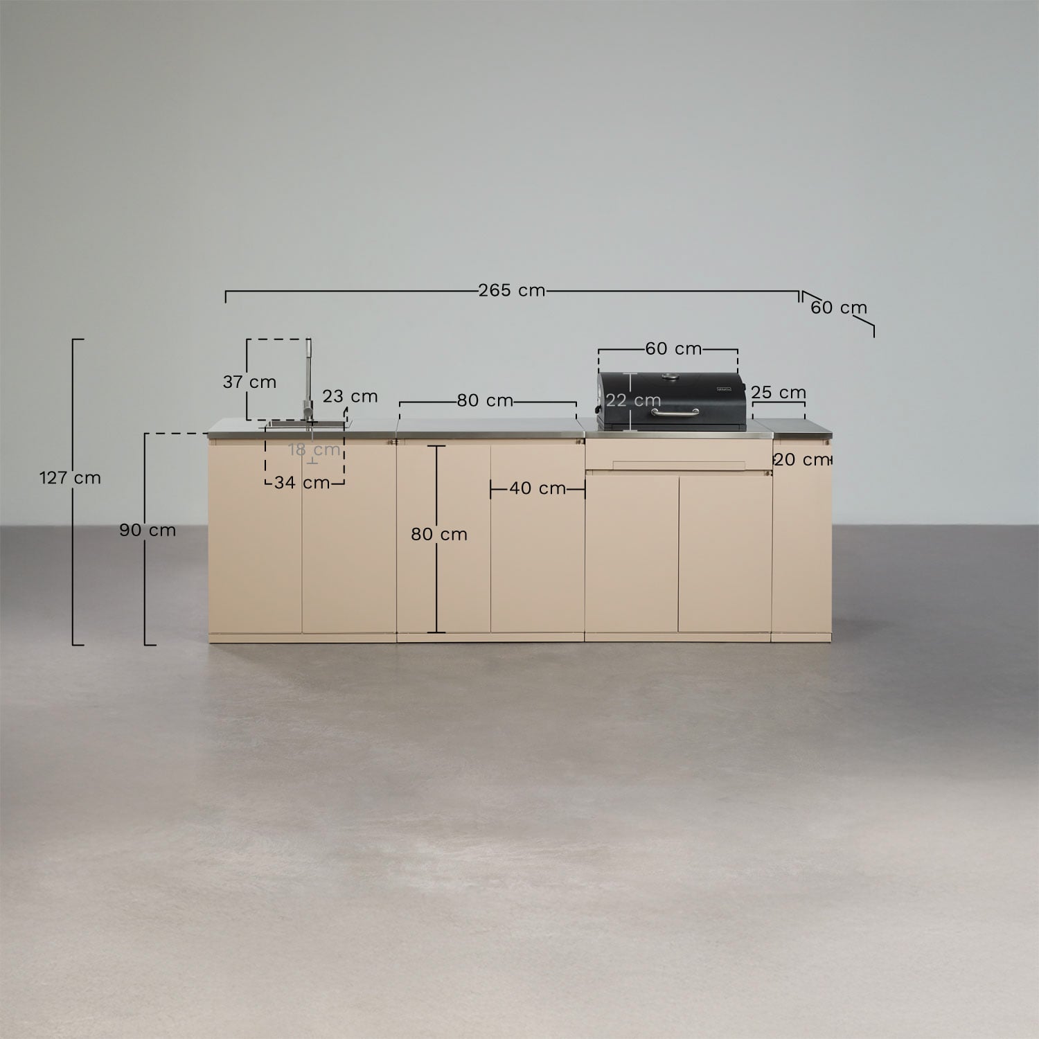 Modulinė virtuvė MODULARO, 4 dalių