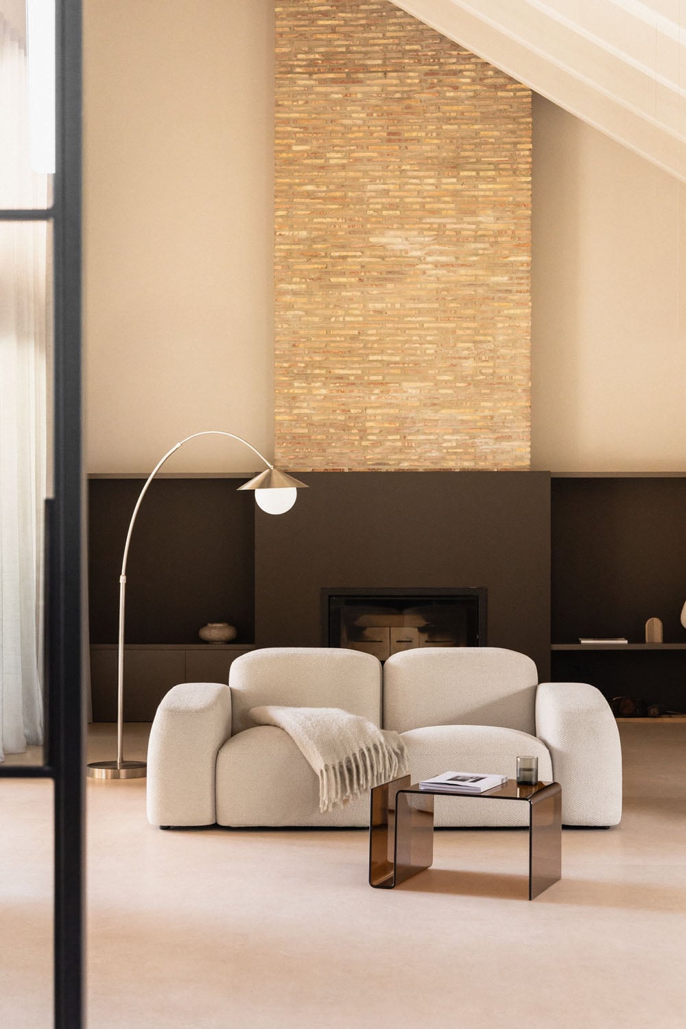 Modulinė sofa BASTIENA, boucle, storas baltas šenilas spalva