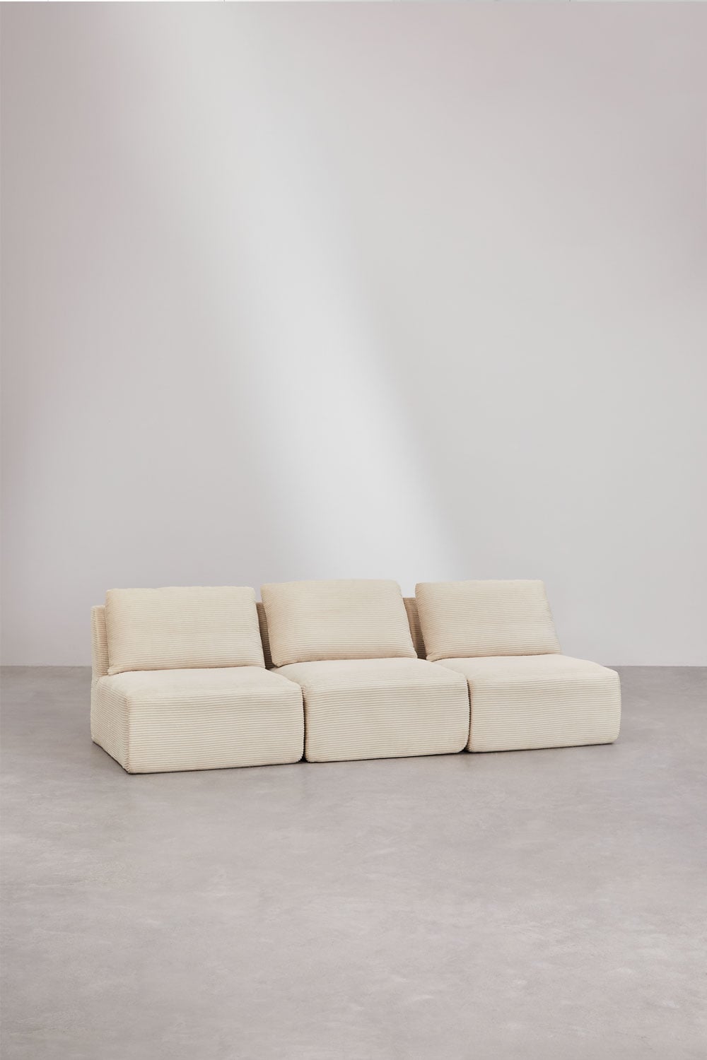 Modulinė sofa TEMPLENA, smėlio linas velvetas