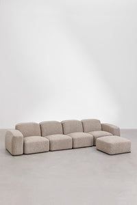 Minkšta sofa su pufu BASTIAN | namuideja.lt | poilsio sofa