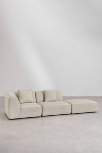 Modulinė kampinė sofa KARDENA su pufu – artimas planas