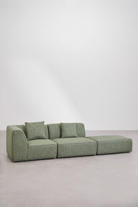Modulinė kampinė sofa KARDENA su pufu – artimas planas