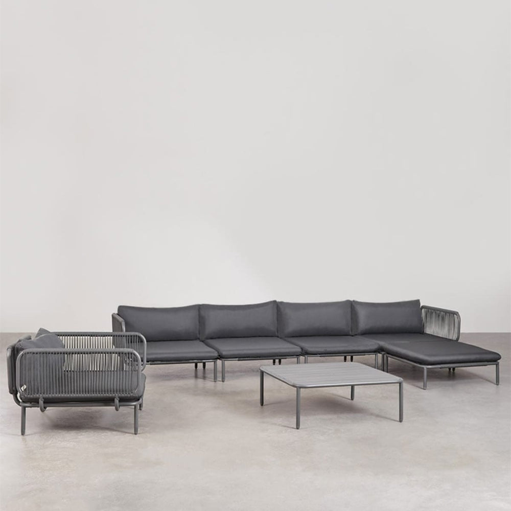 Outdoor sofa GRAPHITE, four-piece, graphite grey