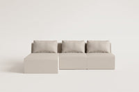 Modulinė sofa TEMPLENA su kairiuoju gultu – vaizdas iš viršaus