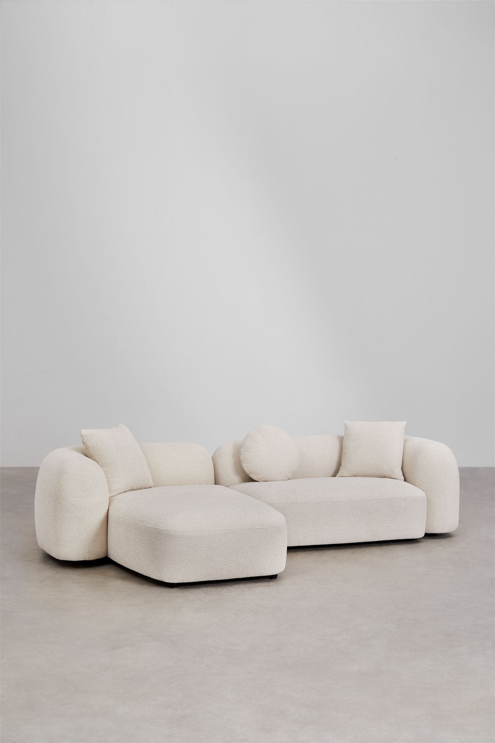 Modulinė sofa KOKONA su kairiuoju gultu – artimas planas