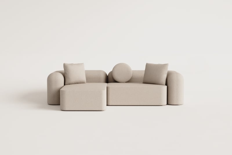 Modulinė sofa KOKONA su kairiuoju gultu – vaizdas iš šono