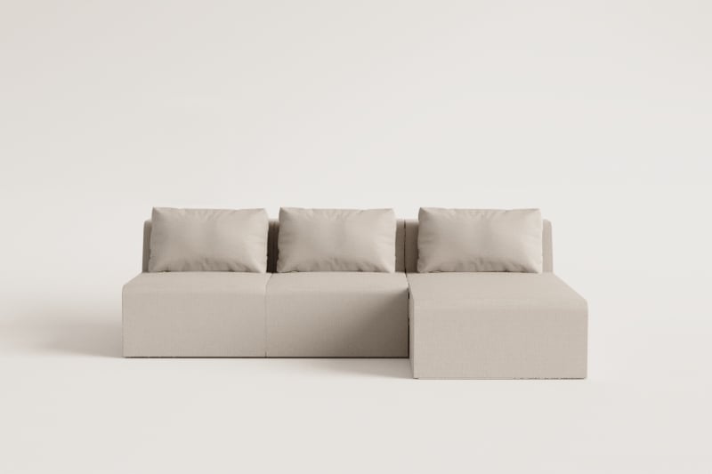 Modulinė sofa TEMPLENA su dešiniuoju gultu – vaizdas iš viršaus