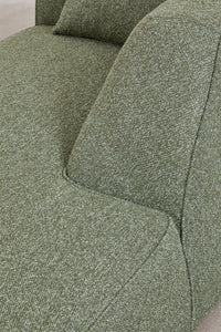 Modulinė sofa KARDENA su dešiniuoju gultu ir pufu – bendras siluetas