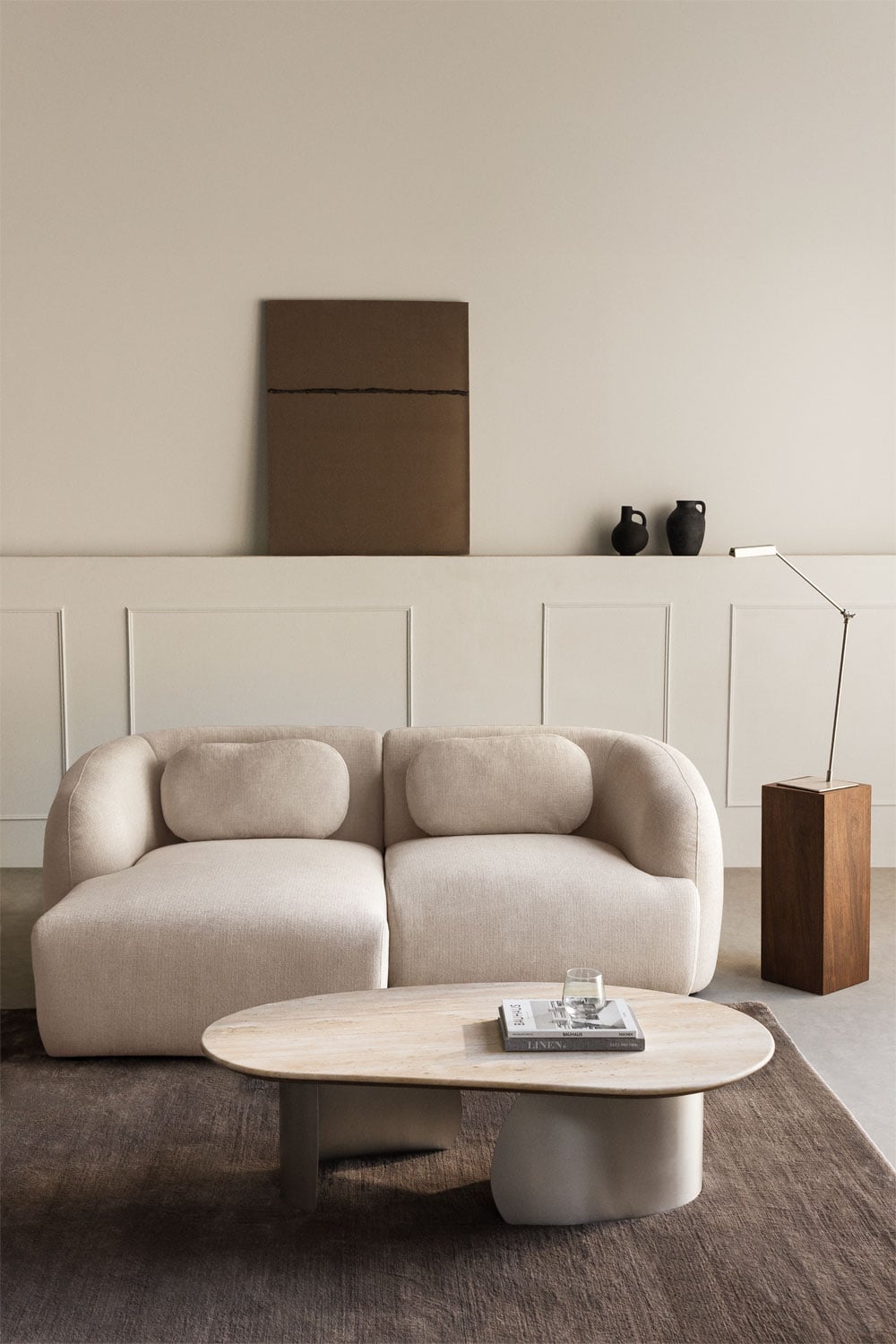 Modulinė sofa KOKETERA kreminis šenilas spalvos