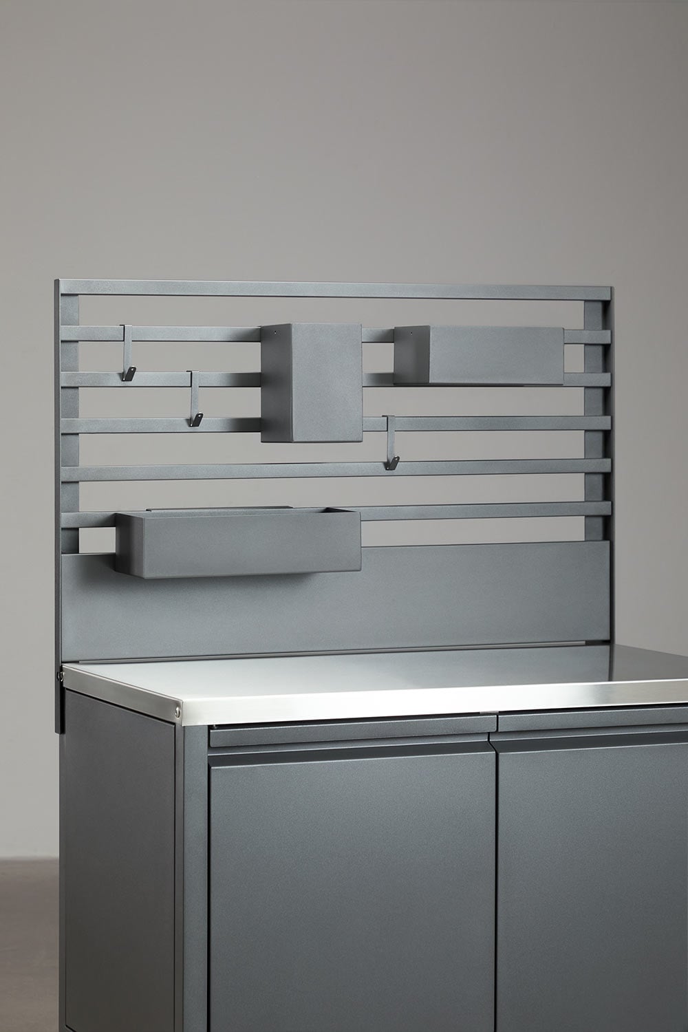 Storage basket CULINARA, graphite grey (2 pcs.)