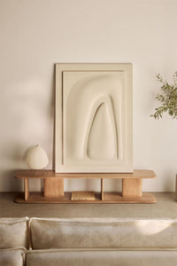 TV spintelė ZENEERO 180 cm iš mango medienos tvarkingai svetainei