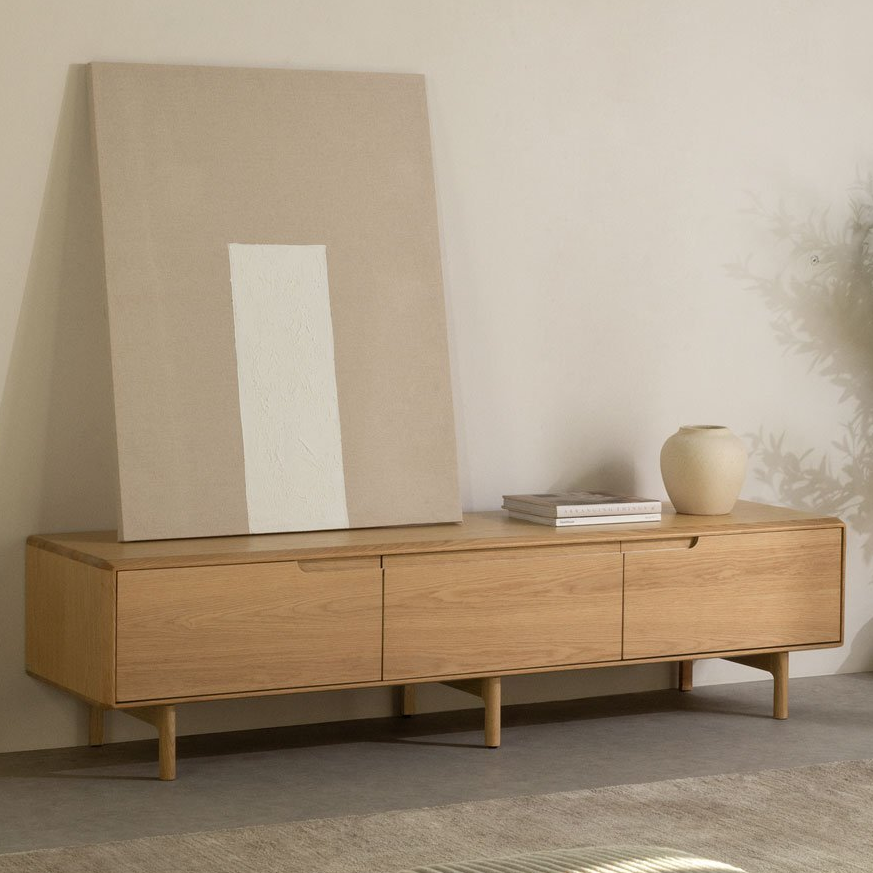 TV spintelė FENUORA, medžio lukštas