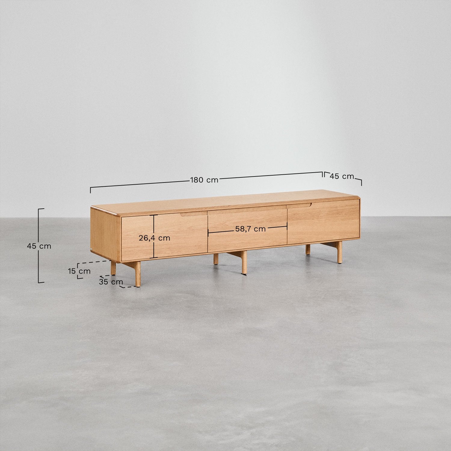 TV cabinet FENUORA, dark walnut