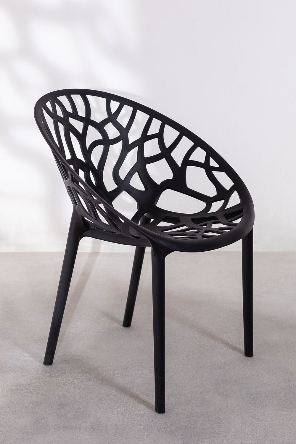 Outdoor dining set VALERIE, black, 6 chairs