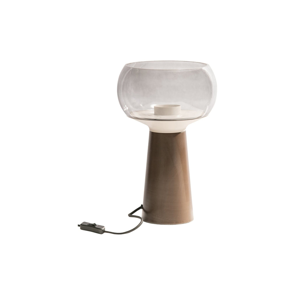 "Mushroom" Stalinis Šviestuvas, 37xØ24cm, Kavos Spalva - Namų Idėja