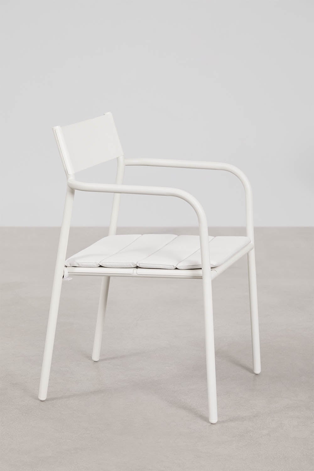 Stackable outdoor chair TOSSA, steel, white