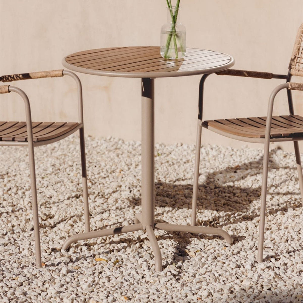 TILDA round outdoor table, mocha brown