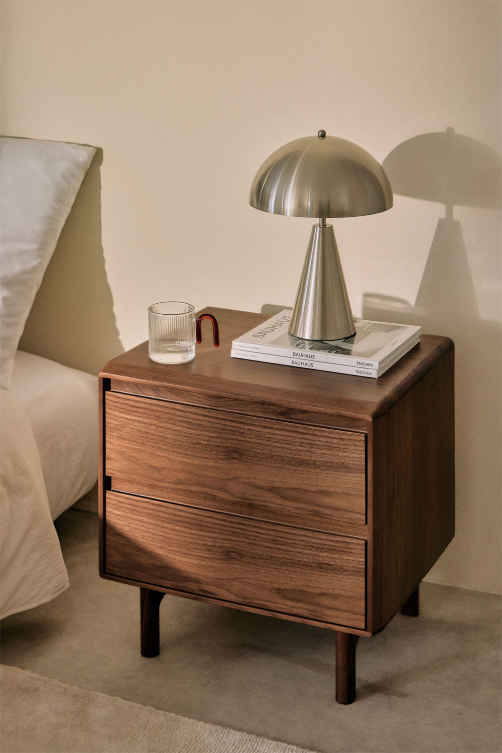 Bedside table FENUORA 50x40 cm, 2 drawers