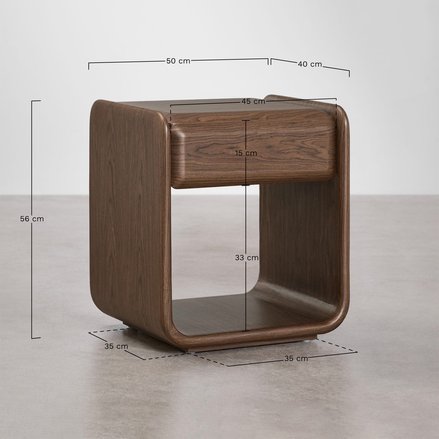 Naktsskapītis KOREARA 50x40 cm, MDF