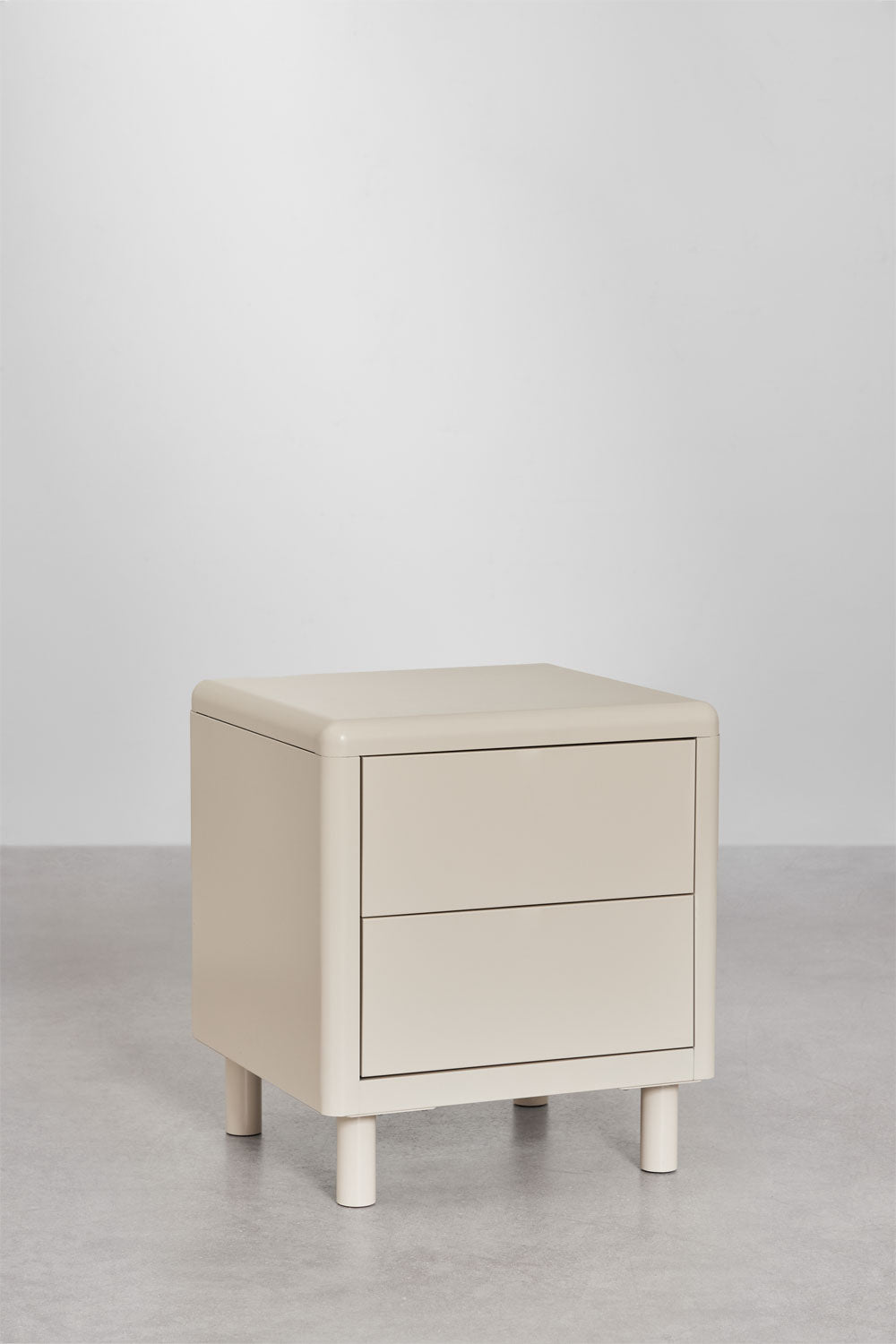 Bedside table MIGARO, metal, light color