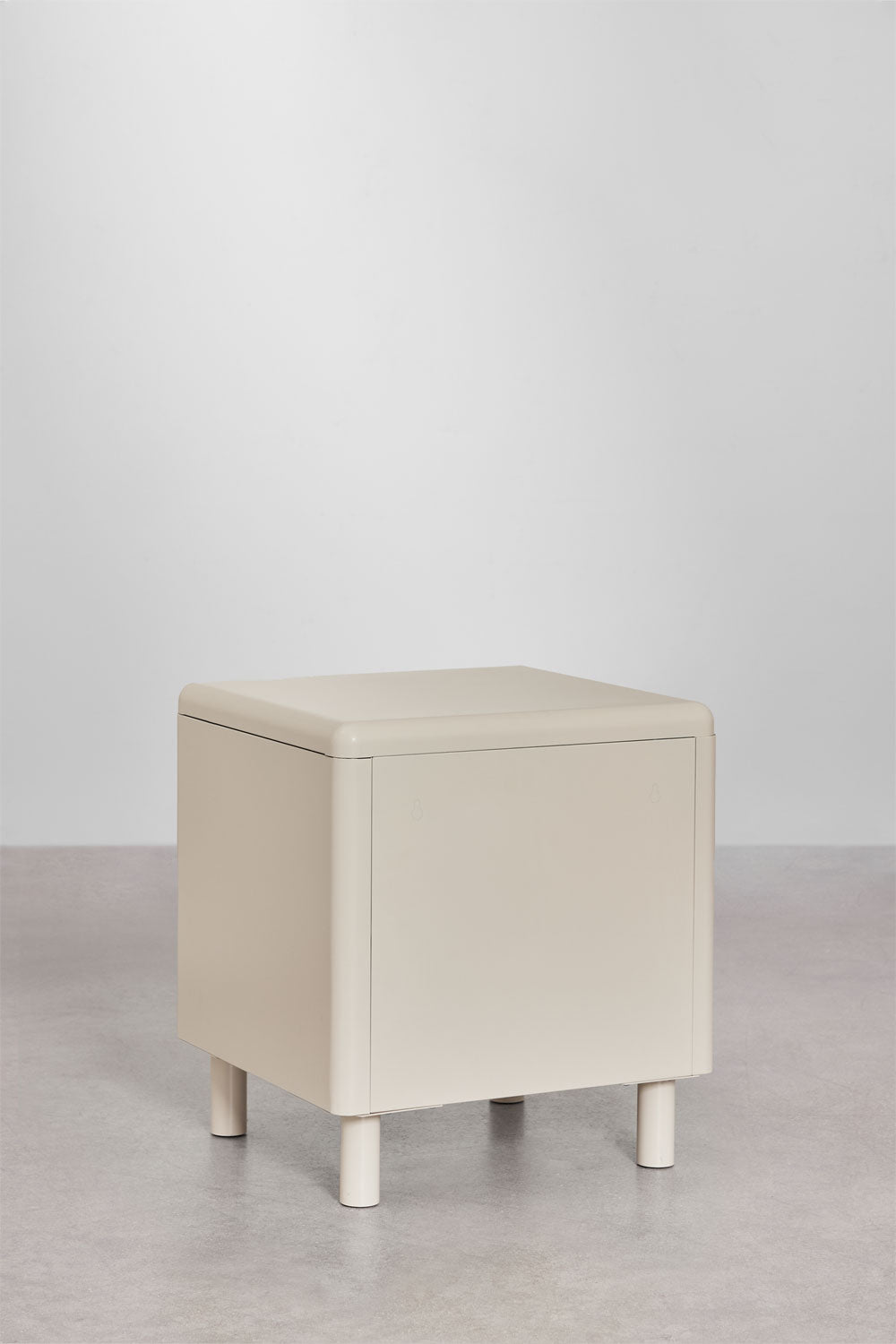 Bedside table MIGARO, metal, light color