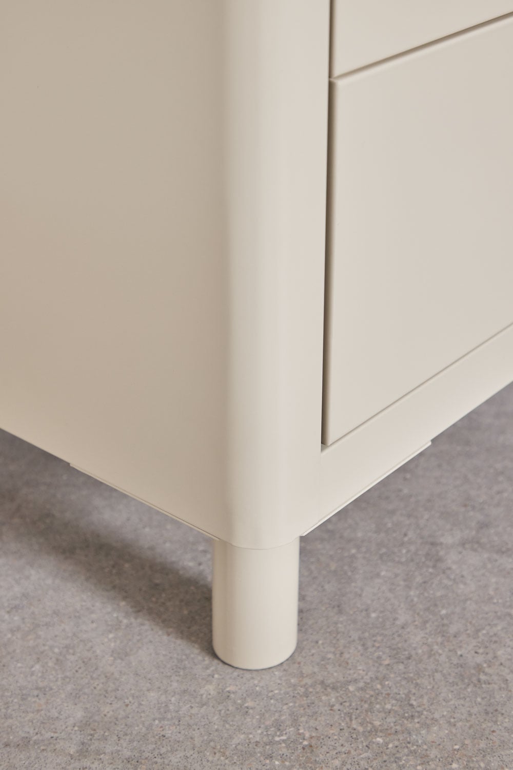 Bedside table MIGARO, metal, light color