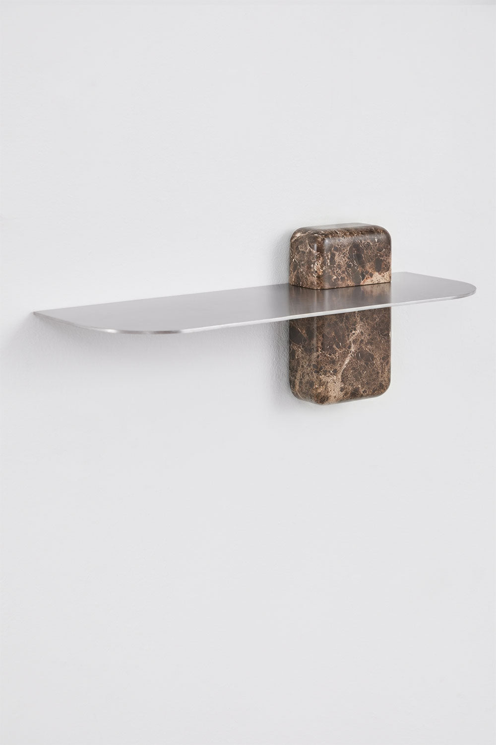 Naktinis staliukas SIGITA, rudas marmuras, 45×15 cm