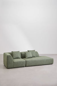 Modulinė kampinė sofa KARDENA su dešiniuoju gultu – artimas planas