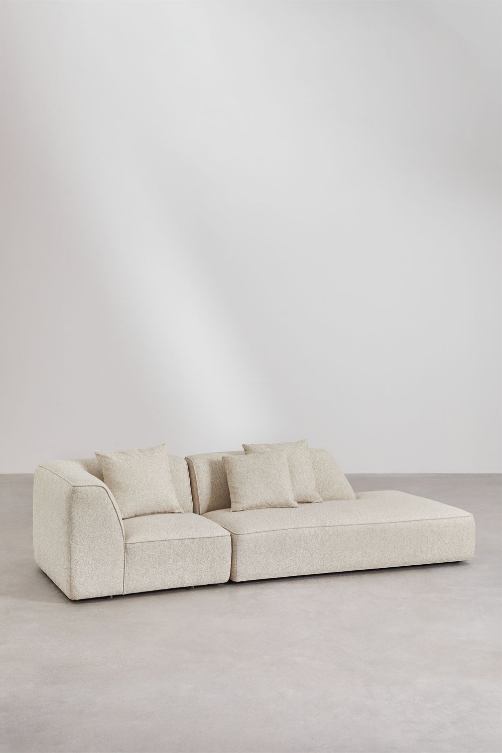 Modulinė kampinė sofa KARDENA elegantiškos linijos iš šono