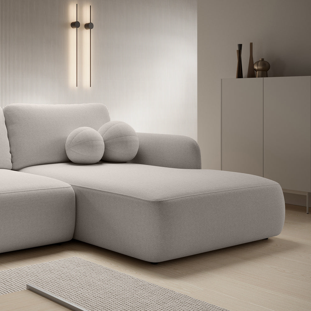 Kampinė sofa BILLY, smėlio spalva, dešininė dalis