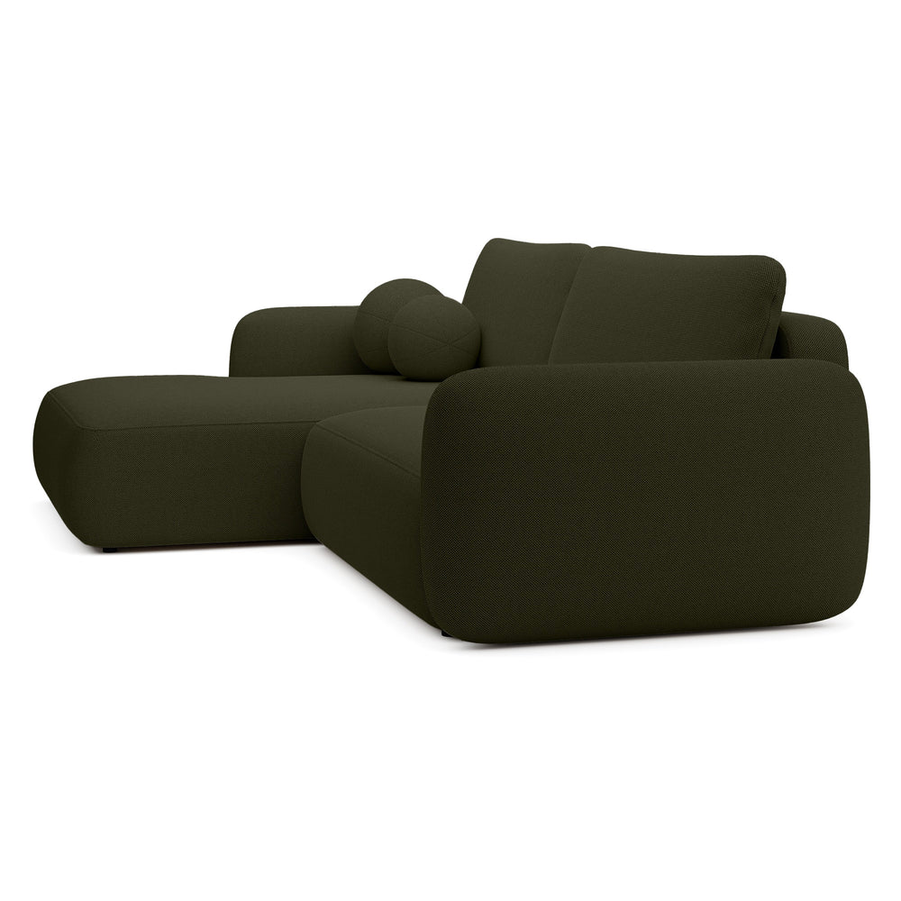 Kampinė sofa BILLY, tamsiai žalia spalva, kairinė dalis
