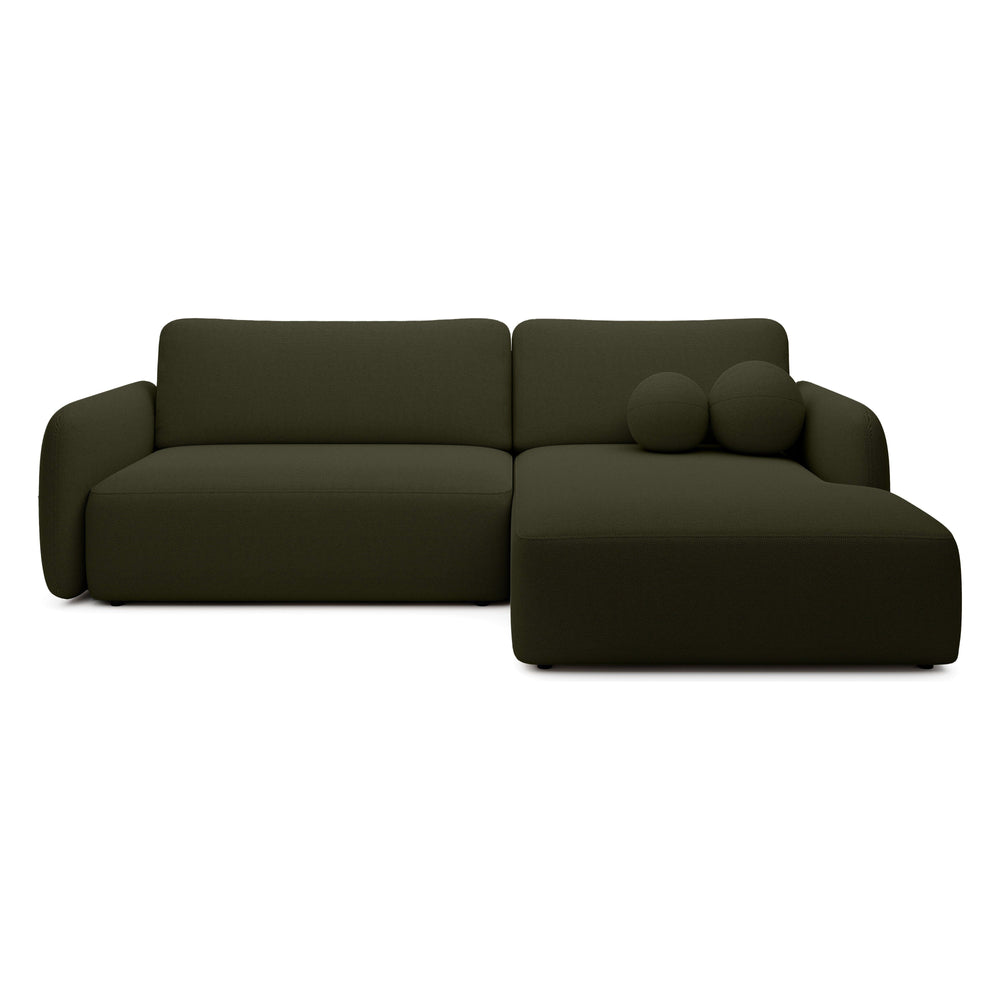 Kampinė sofa BILLY, tamsiai žalia spalva, dešininė dalis