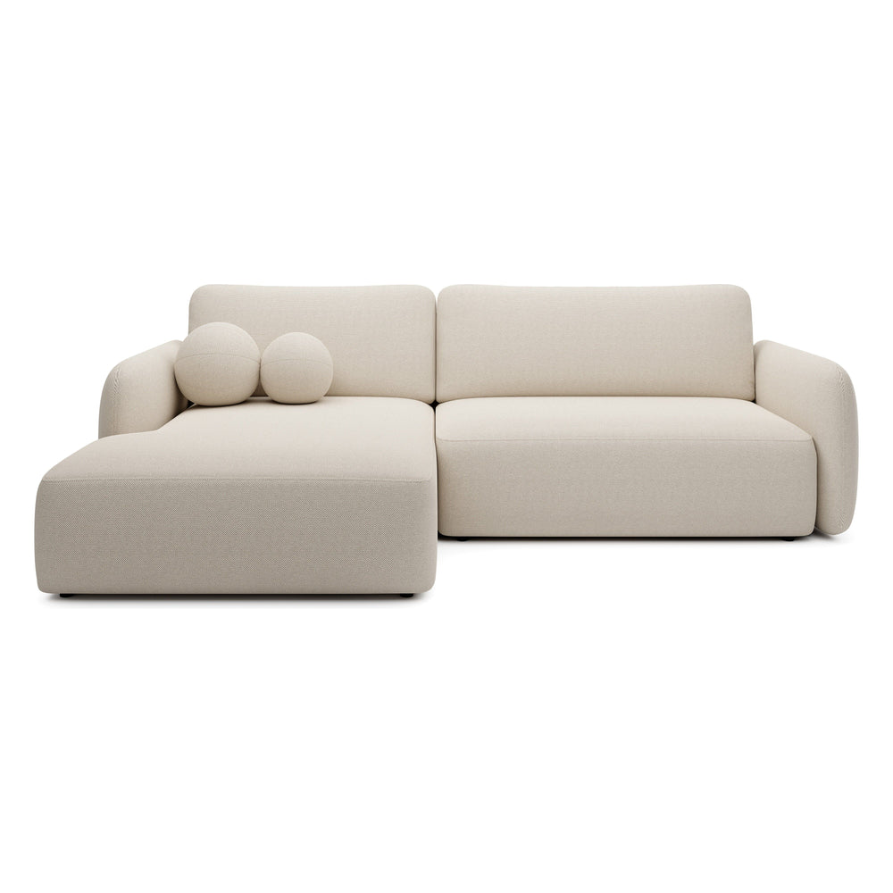 Kampinė sofa BILLY, šviesiai smėlio spalva, kairinė dalis