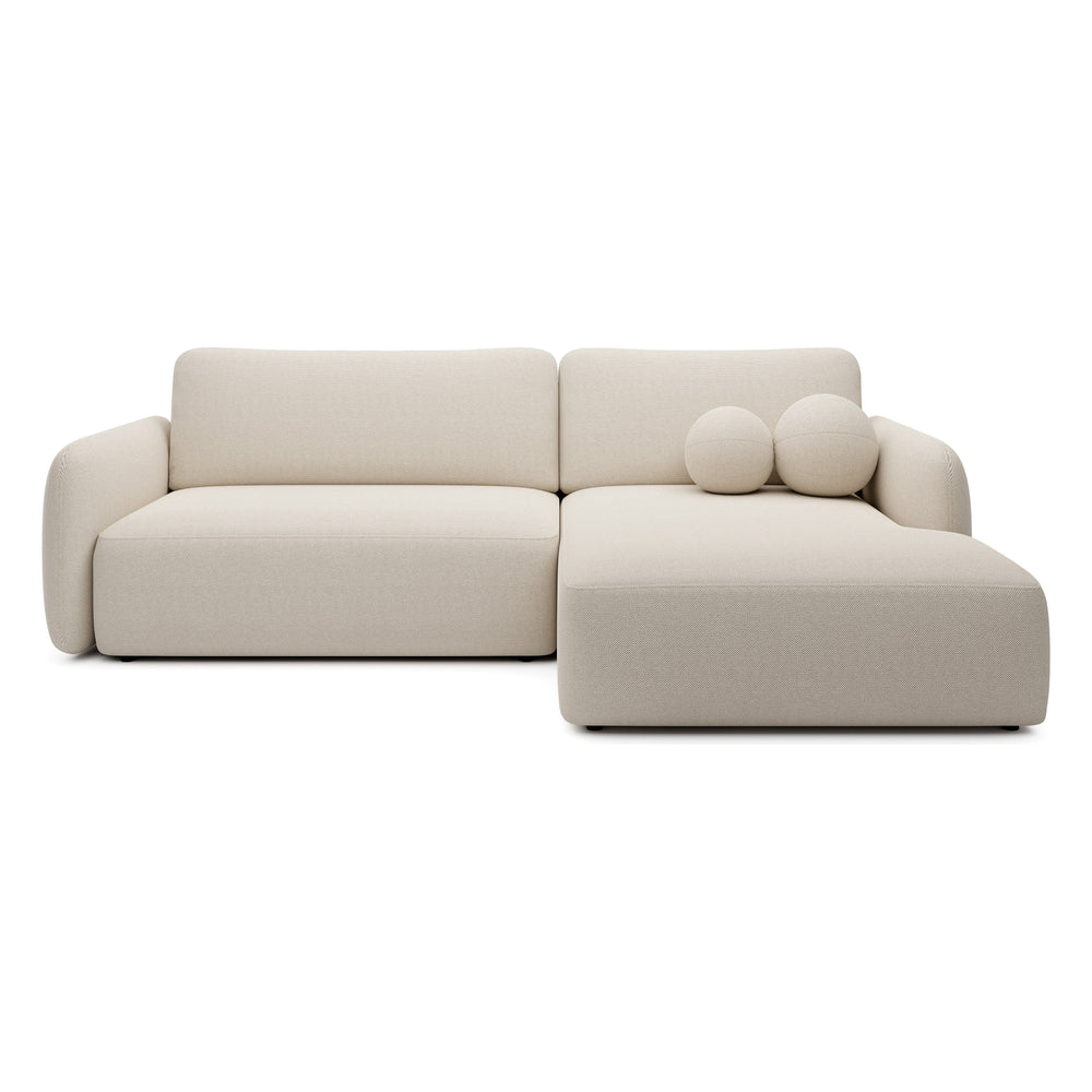 Kampinė sofa BILLY, šviesiai smėlio spalva, dešininė dalis