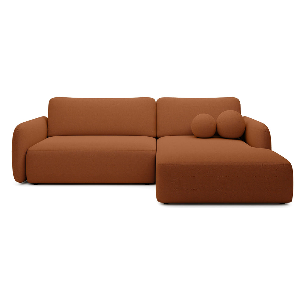 Kampinė sofa BILLY, vario spalva, dešininė dalis