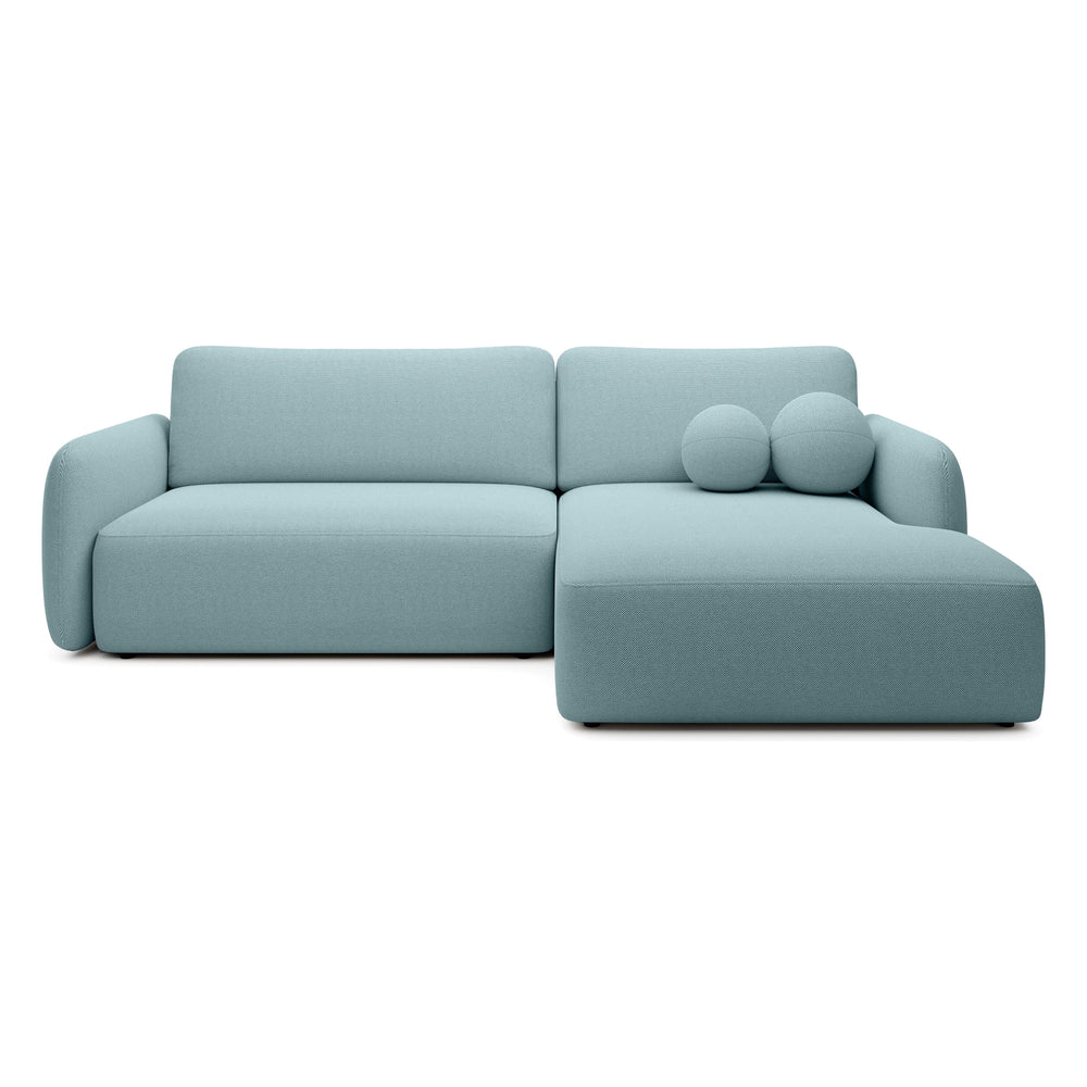Kampinė sofa BILLY, mėlyna spalva, dešininė dalis
