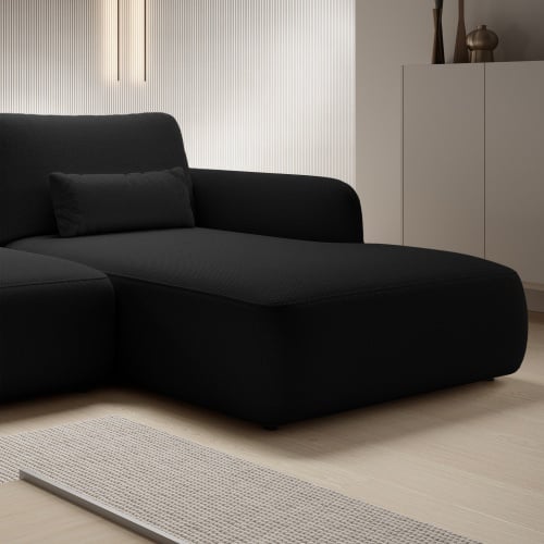 Kampinė sofa BILLY, juoda spalva